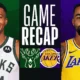 milwaukee bucks vs lakers match player stats